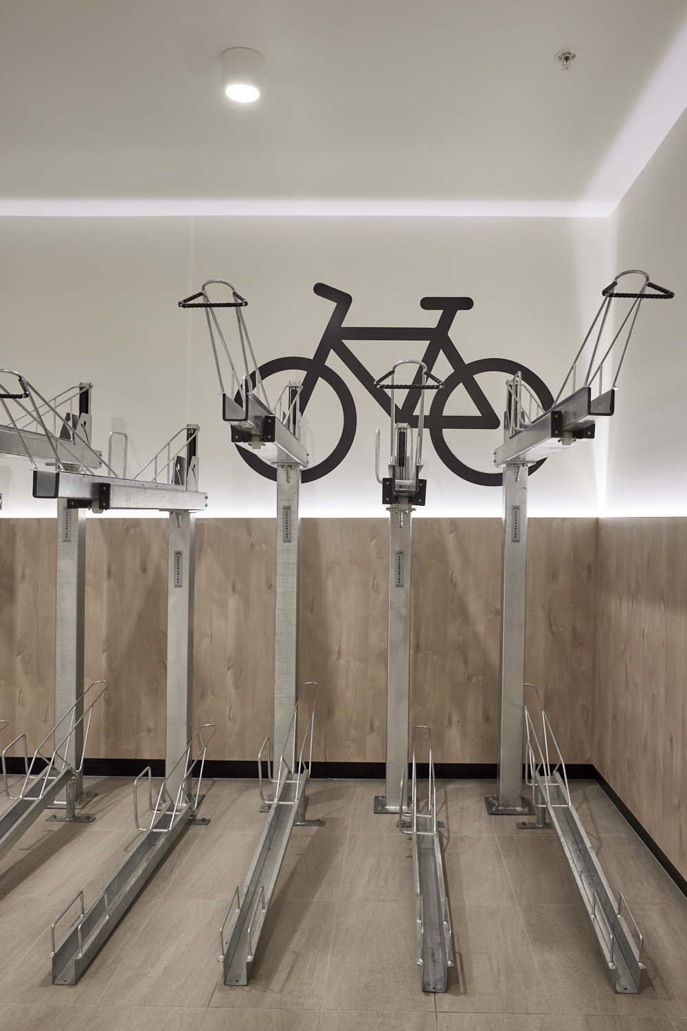 Indoor bicycle parking at Ashfield Village Co-Living